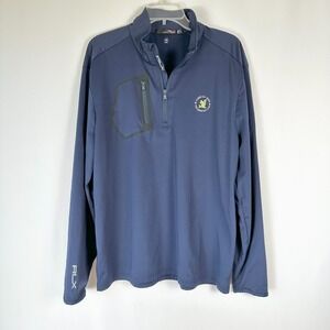 RLX Ralph Lauren 1/4 Zip Pullover Men XL Navy Golf 122nd US Open MGH 1811 Sporty
